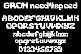 GRON Need4speed Bold Font preview